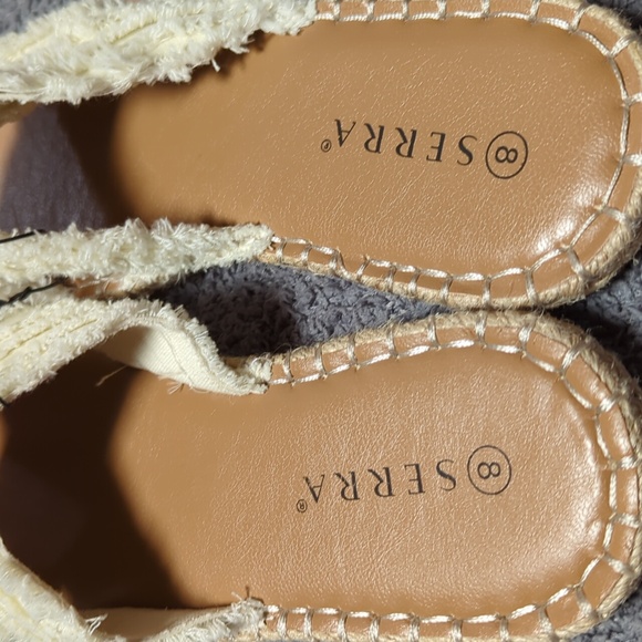 Ladies Frayed Canvas Summer Sandals (New, Size 8) - Picture 6 of 10
